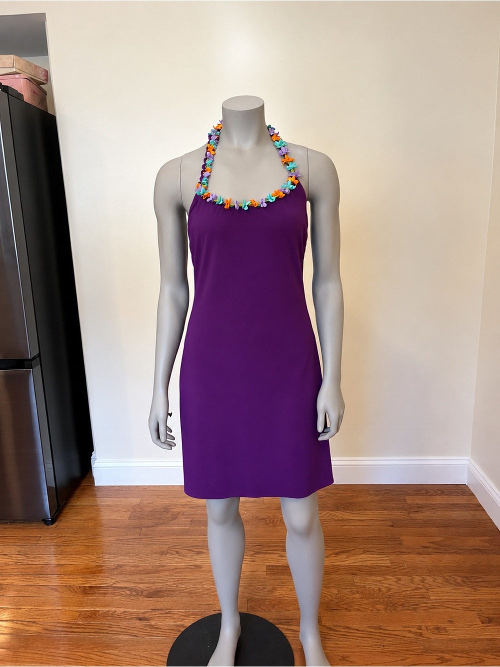 Gorgeous Moschino Lycra Flower Halter Dress